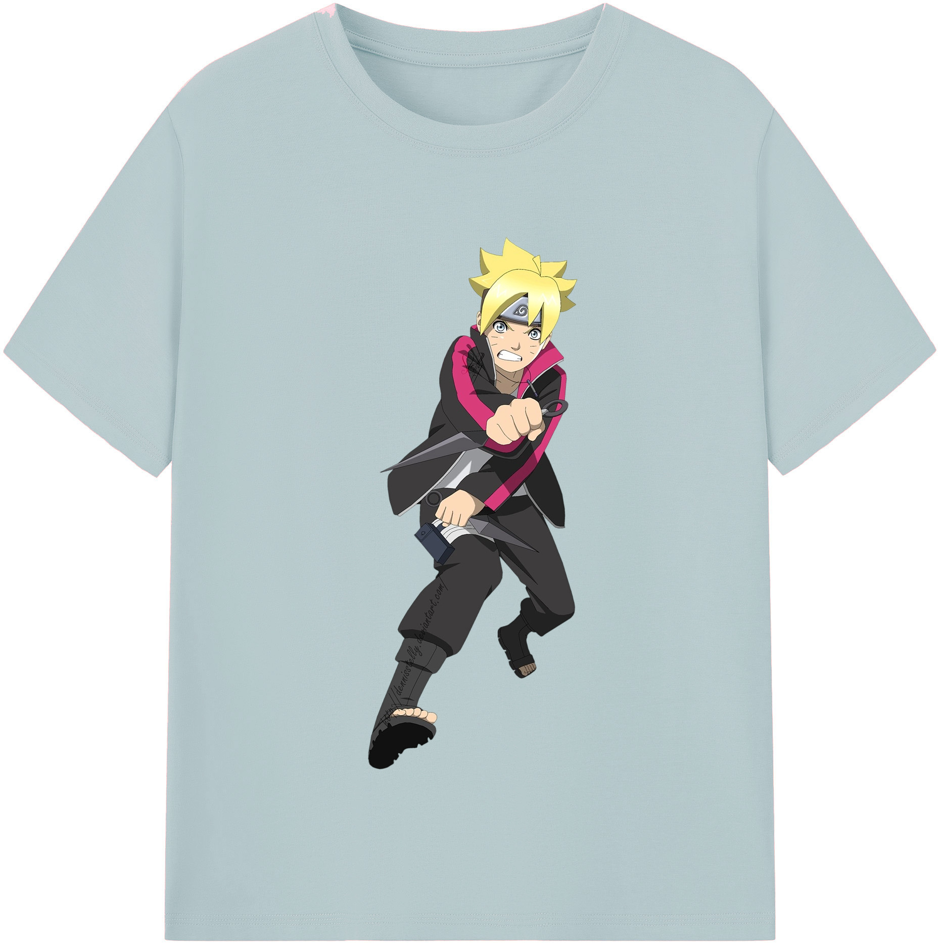 （画像用） NARUTO -ナルト- うずまき ボルト Uzumaki Boruto 綿100％半袖Tシャツ（フロントプリント）
